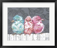 Framed Bird Trio I