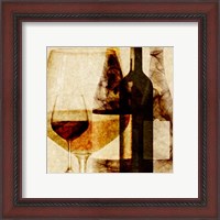 Framed 'Smokey Wine I' border=