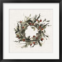 Farmhouse Wreath I Framed Print