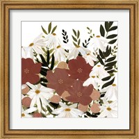 Framed Terracotta Wildflowers I