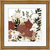 Framed Terracotta Wildflowers I