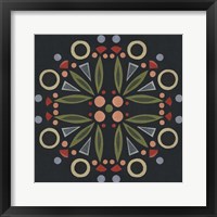 Framed 'Folk Mandala I' border=