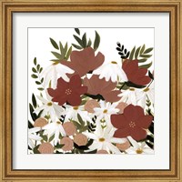 Framed Terracotta Wildflowers II