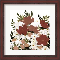 Framed Terracotta Wildflowers II