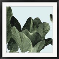 Framed Celadon Palms I