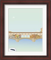 Framed 'Travel Europe--Ponte Vecchio' border=