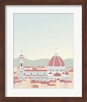 Framed 'Travel Europe--Firenze' border=