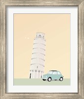 Framed 'Travel Europe--Pisa' border=