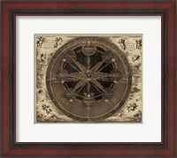 Framed Sepia Planetary Chart