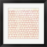 Framed 'Weathered Patterns in Red VI' border=