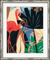 Framed Funky Flamingo I