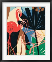 Framed Funky Flamingo I