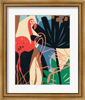 Framed Funky Flamingo I