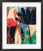 Funky Flamingo I Framed Print