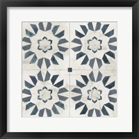 Framed Teal Tile Collection III