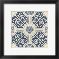 Framed 'Indigo Motif VII' border=