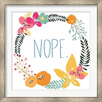 Framed Snarky Florals I