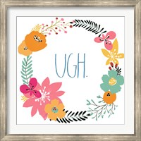 Framed Snarky Florals IV