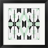 Framed Modern Aztec Motif III