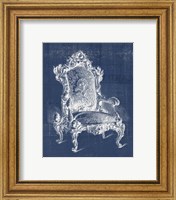 Framed 'Antique Chair Blueprint II' border=