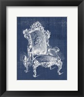 Framed 'Antique Chair Blueprint II' border=