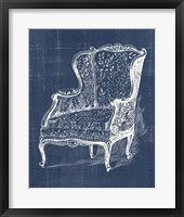 Antique Chair Blueprint III Framed Print