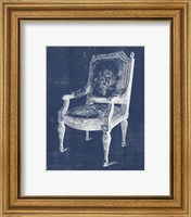 Framed 'Antique Chair Blueprint IV' border=