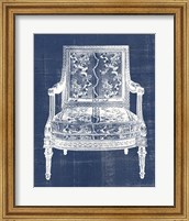 Framed 'Antique Chair Blueprint VI' border=