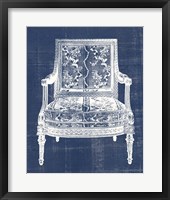 Antique Chair Blueprint VI Framed Print