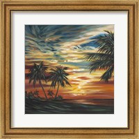 Framed 'Stunning Tropical Sunset I' border=