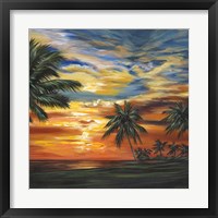 Framed 'Stunning Tropical Sunset II' border=
