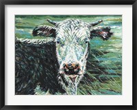 Framed Marshland Cow I