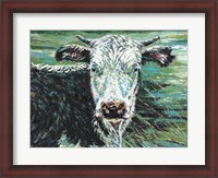 Framed Marshland Cow I