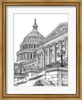 Framed B&W Us Cityscape-Washington DC