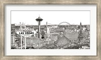 Framed Vegas Skyline in B&W