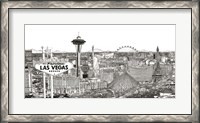 Framed Vegas Skyline in B&W