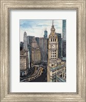 Framed US Cityscape-Chicago