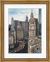Framed US Cityscape-Chicago