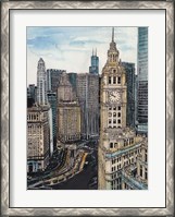 Framed US Cityscape-Chicago