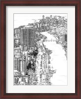 Framed B&W Us Cityscape-Miami