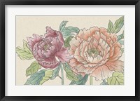 Framed Peony Blooms IV