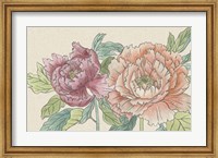 Framed Peony Blooms IV