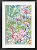 Framed Flamingo Paradise I