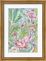 Framed Flamingo Paradise I