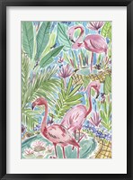 Flamingo Paradise I Framed Print