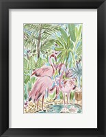 Framed Flamingo Paradise II
