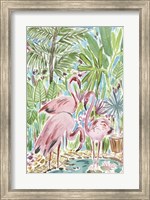 Framed Flamingo Paradise II