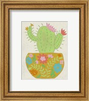 Framed 'Happy Cactus II' border=