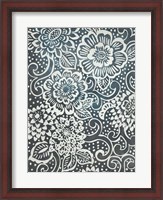 Framed Floral Batik I