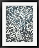 Floral Batik I Framed Print